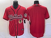 Men's Chicago Blackhawks Blank Red Cool Base Stitched Baseball Jersey,baseball caps,new era cap wholesale,wholesale hats